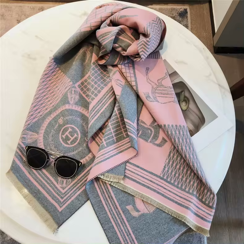 CAMERON Horse design, Cashmere Blend Pashmina/Shawl - 180 x 65 cms