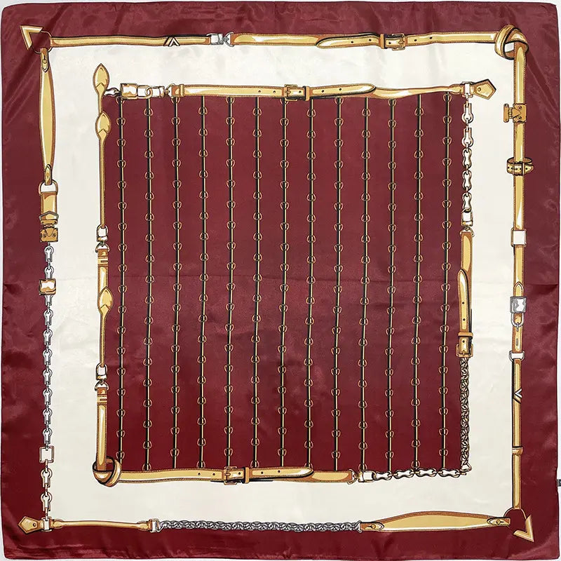 EMILY Horse Design, Satin Scarf - 90 x 90 cms