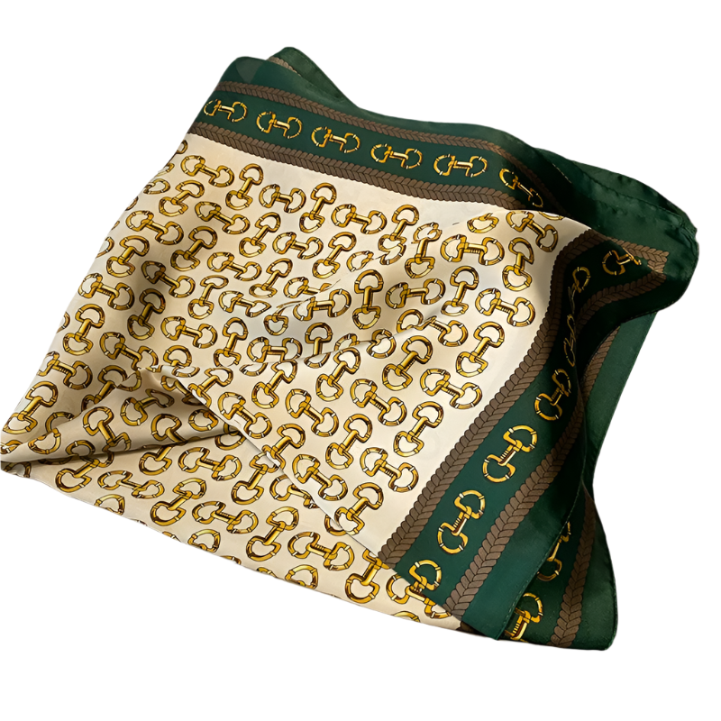 MAYA Horse Design, Man-Made Silk Scarf - 70 x 70 cms