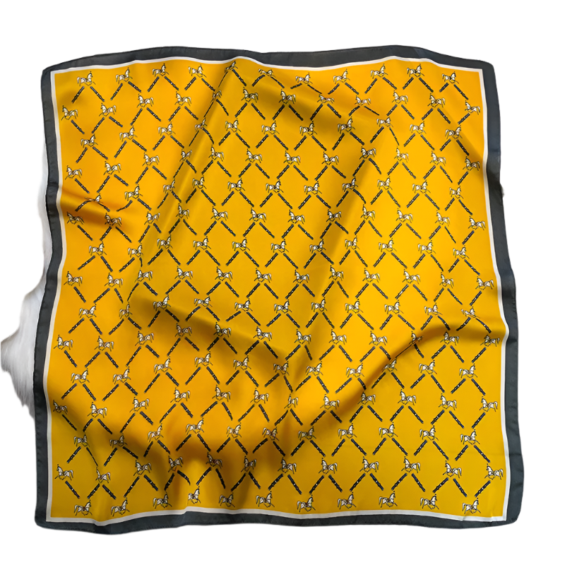 ADELINE 70 Horse Design, Satin Scarf - 70 x 70 cm