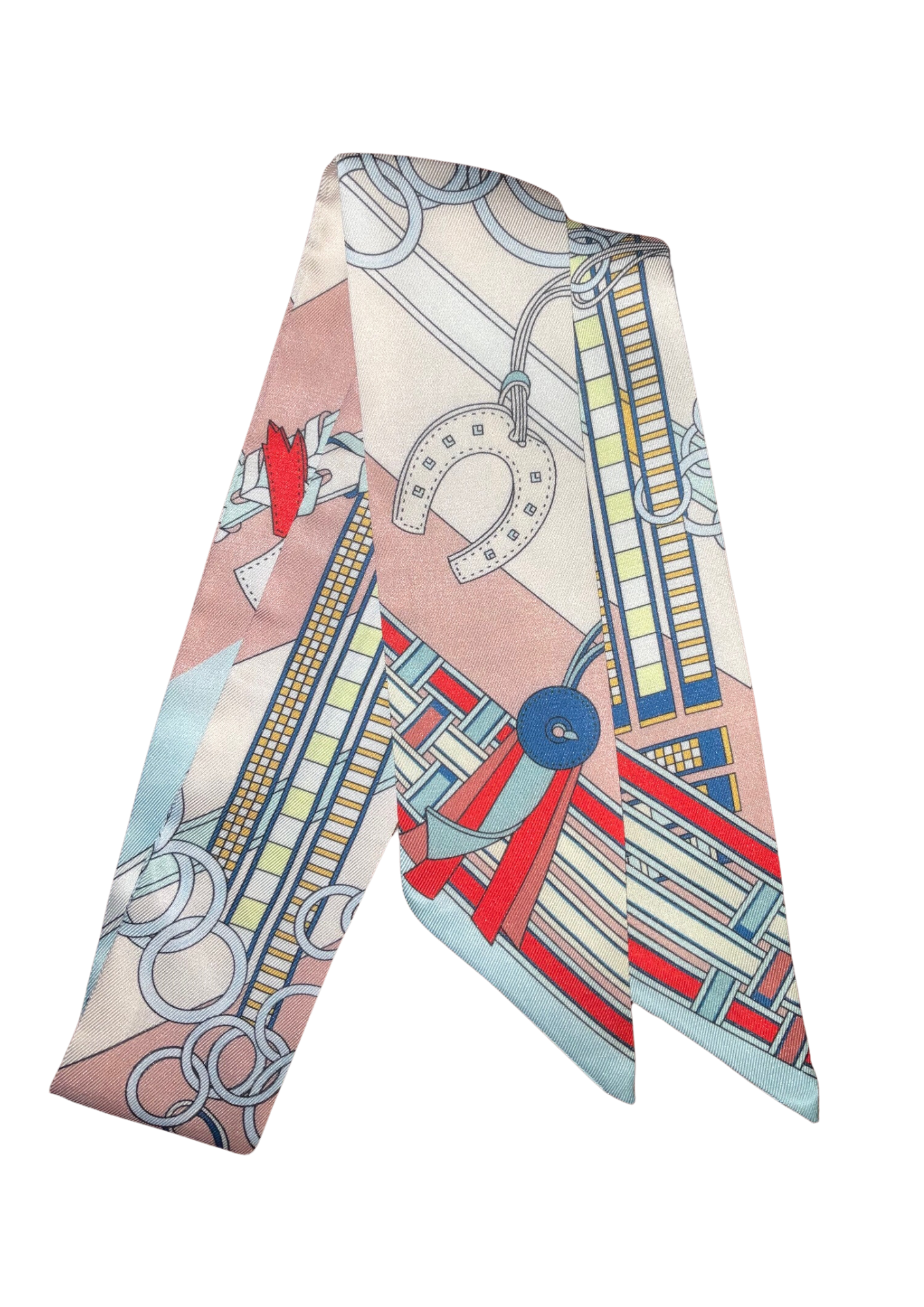 MORNA Horse Design Twilly Scarf, Hair or Handbag Tie - 85 x 5 cms