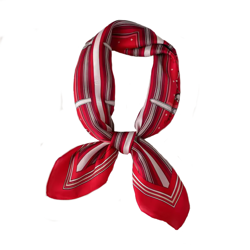 DAPHNE 70 Horse Design, Satin Scarf - 70 x 70 cm