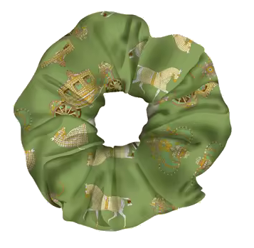 CANNE SCRUNCHIE Horse Design, Twill Scrunchie