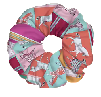 FELICITY SCRUNCHIE Horse Design, Twill Scrunchie