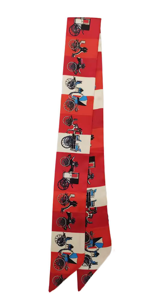 SALZBURG Horse Design Twilly Scarf, Hair or Handbag Tie - 85 x 5 cms