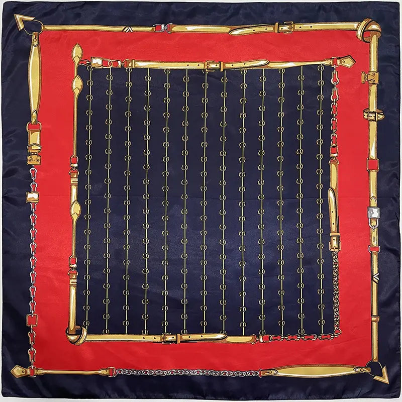 EMILY Horse Design, Satin Scarf - 90 x 90 cms