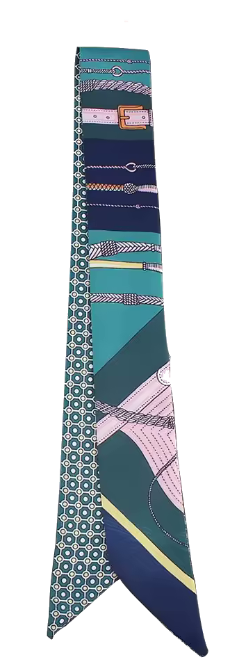 MILAN Horse Design Twilly Scarf, Hair or Handbag Tie - 85 x 5 cms