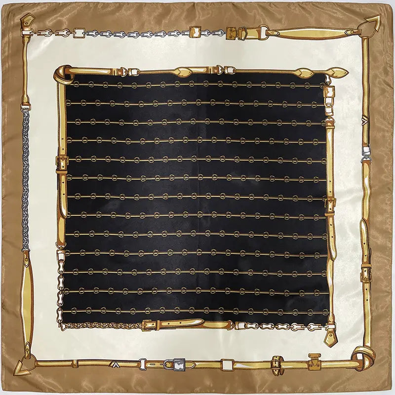 EMILY Horse Design, Satin Scarf - 90 x 90 cms