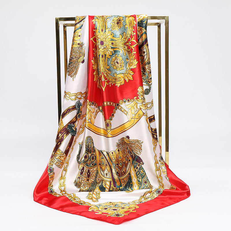 LAURA Horse Design, Satin Scarf - 90 x 90 cms