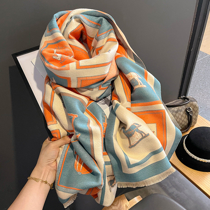 ENID Horse Design, Cashmere Blend, Pashmina/Shawl 180 x 65 cms