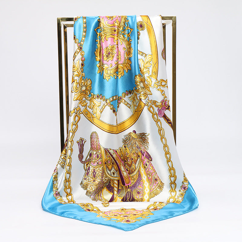 LAURA Horse Design, Satin Scarf - 90 x 90 cms