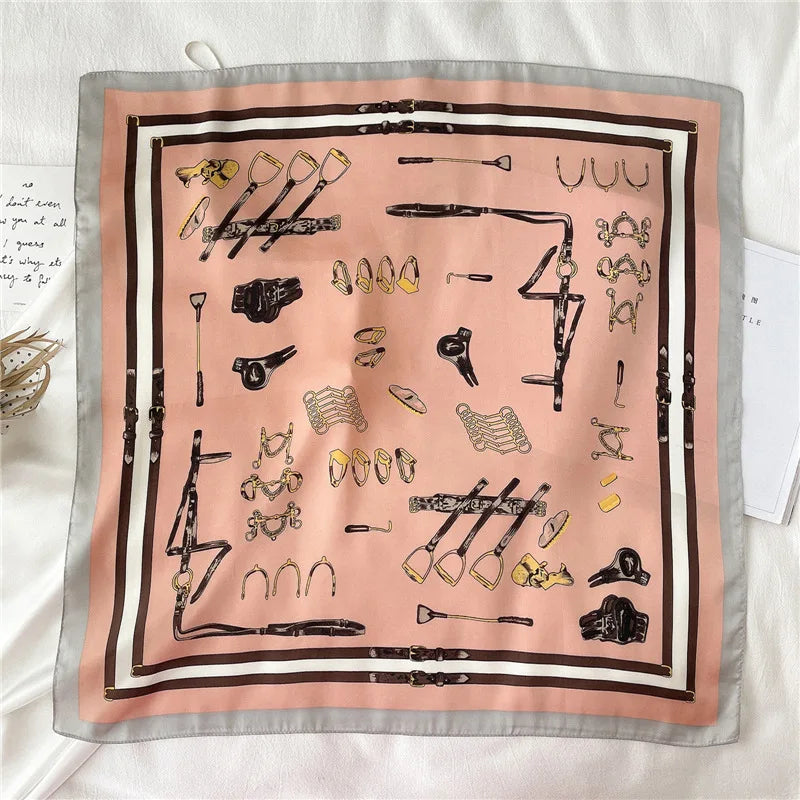 PAULA Horse Design, Satin Scarf - 70 x 70 cms