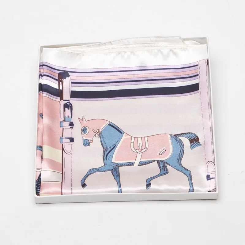 IRIS Horse Design, Satin Scarf - 90 x 90 cms