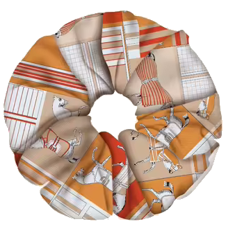 FELICITY SCRUNCHIE Horse Design, Twill Scrunchie