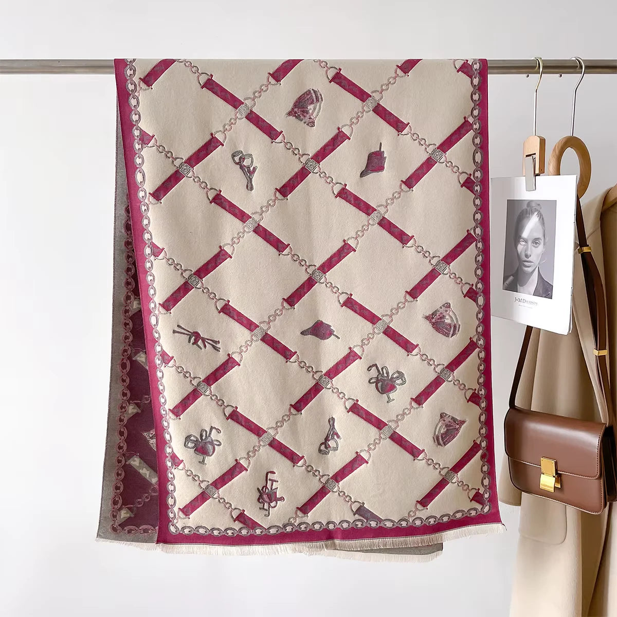 LISA Horse Design, Cashmere Blend Pashmina/Shawl - 180 x 65 cms