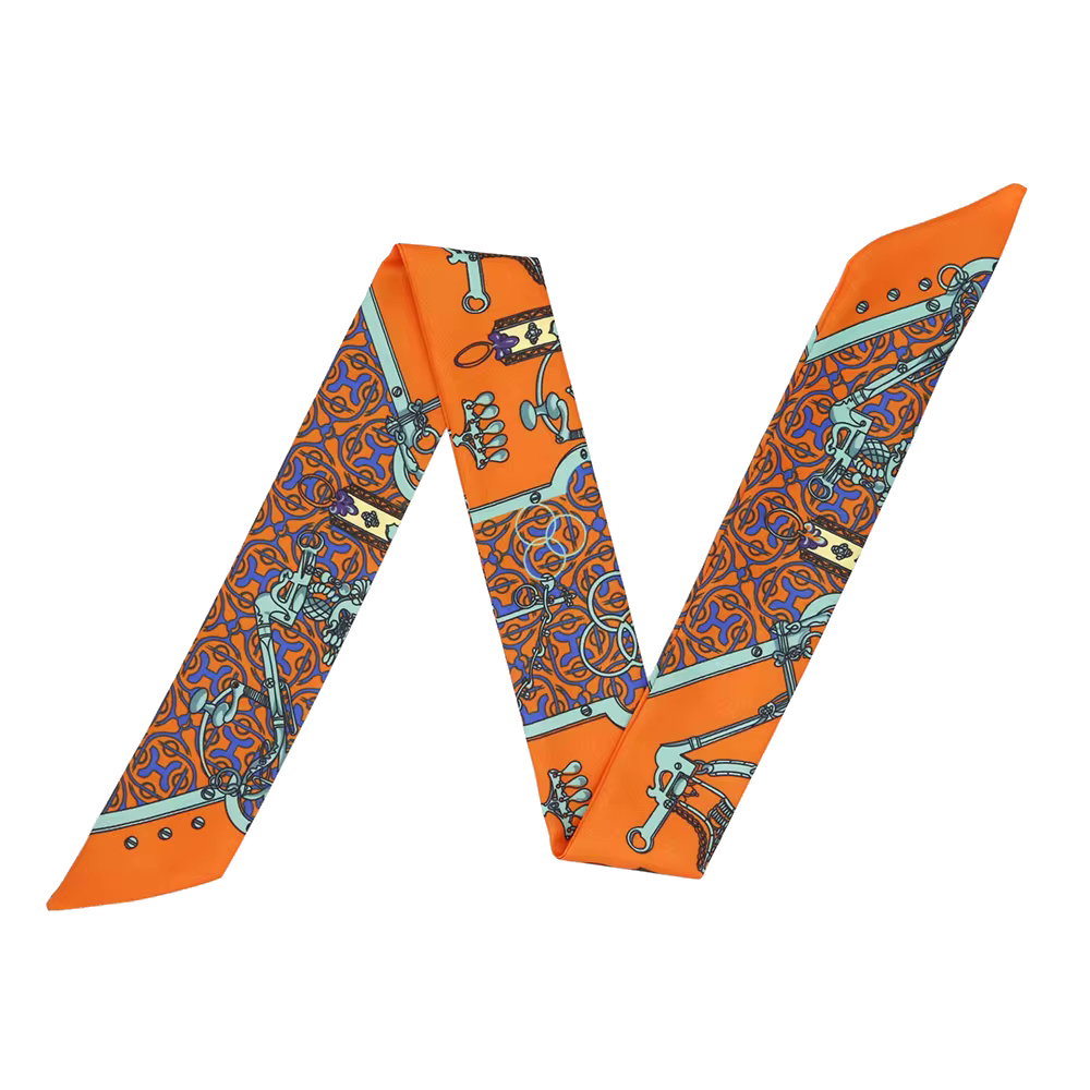 VERONA Horse Design Twilly Scarf, Hair or Handbag Tie - 85 x 5 cms