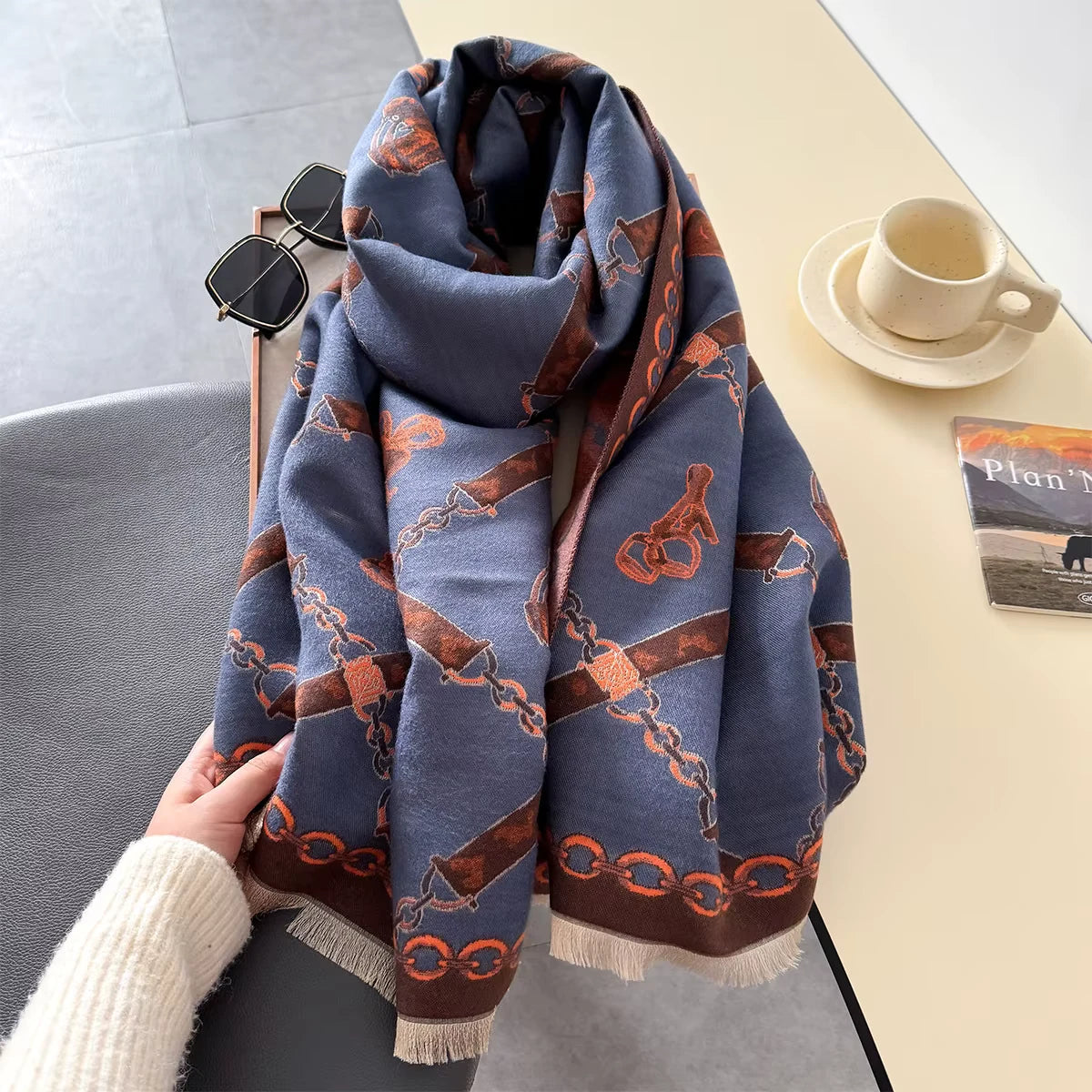 LISA Horse Design, Cashmere Blend Pashmina/Shawl - 180 x 65 cms