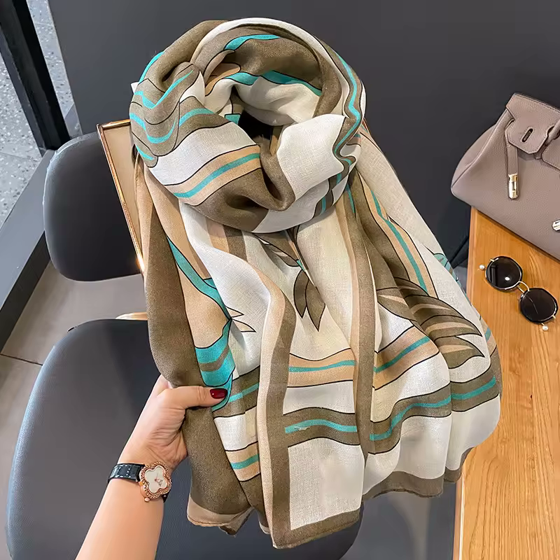 ETTA Horse Design, Linen Look Scarf - 180 x 90 cms