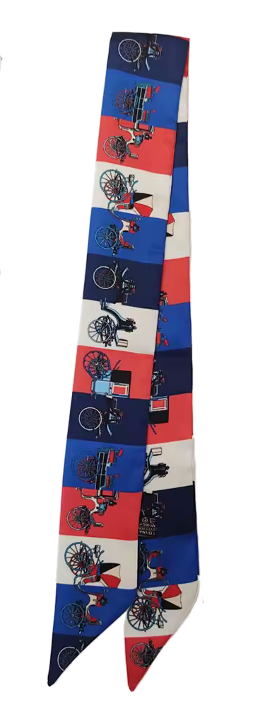 SALZBURG Horse Design Twilly Scarf, Hair or Handbag Tie - 85 x 5 cms