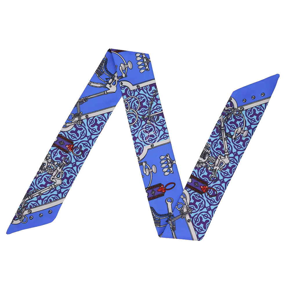 VERONA Horse Design Twilly Scarf, Hair or Handbag Tie - 85 x 5 cms