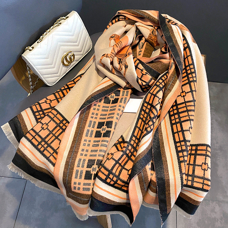 KACE Horse Design Cashmere Blend Pashmina/Shawl - 180 x 65 cms
