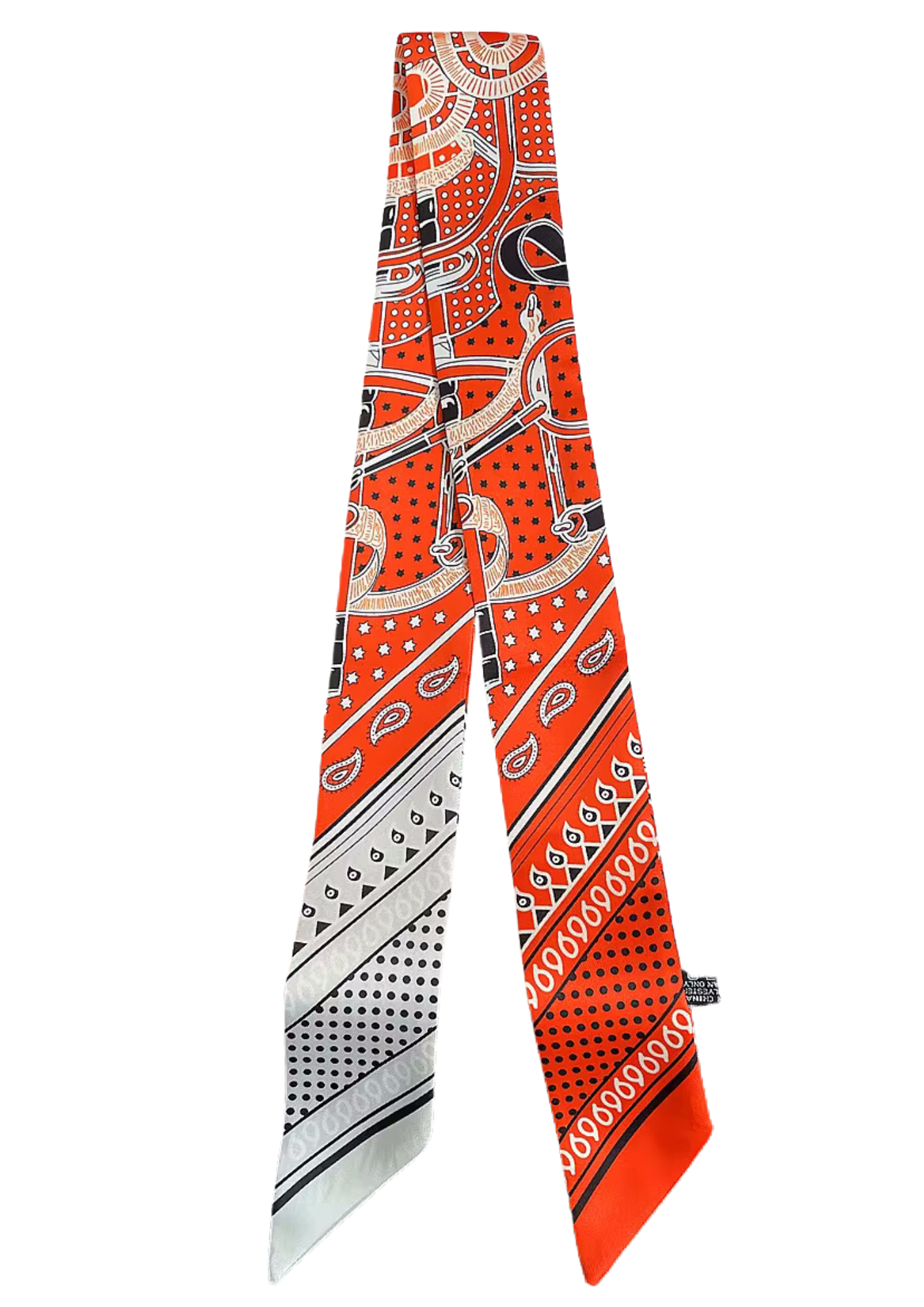 ATLANTA Horse Design Twilly Scarf, Hair or Handbag Tie - 85 x 5 cms