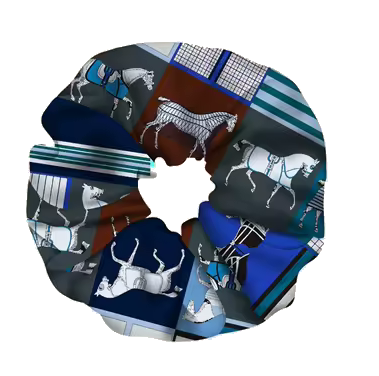FELICITY SCRUNCHIE Horse Design, Twill Scrunchie