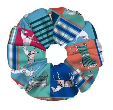 FELICITY SCRUNCHIE Horse Design, Twill Scrunchie