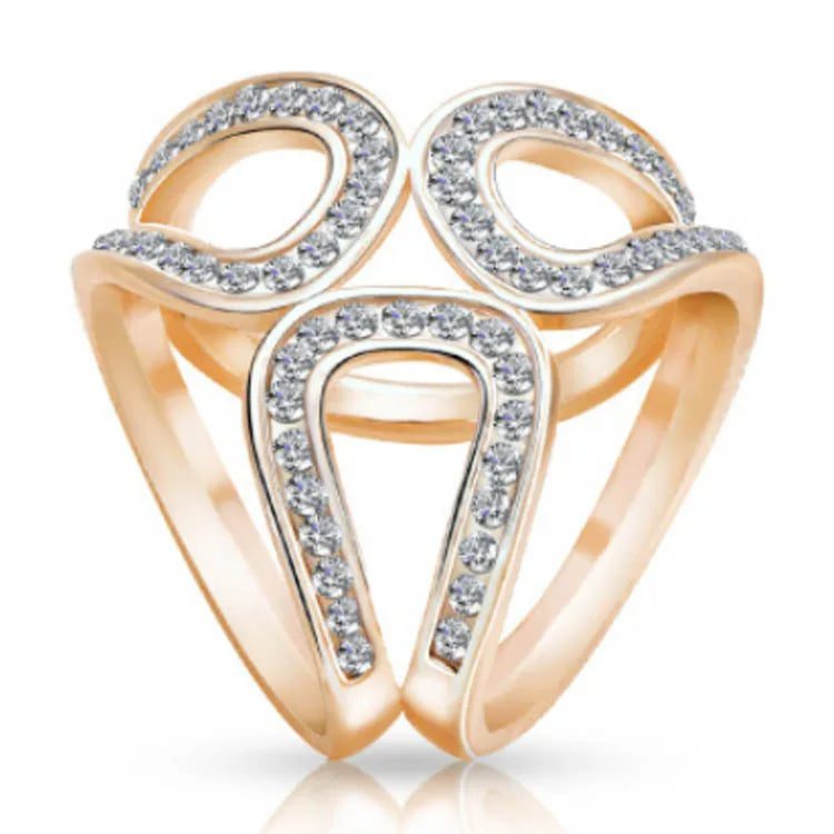 MAEVE Plated Alloy and Crystal Scarf Ring