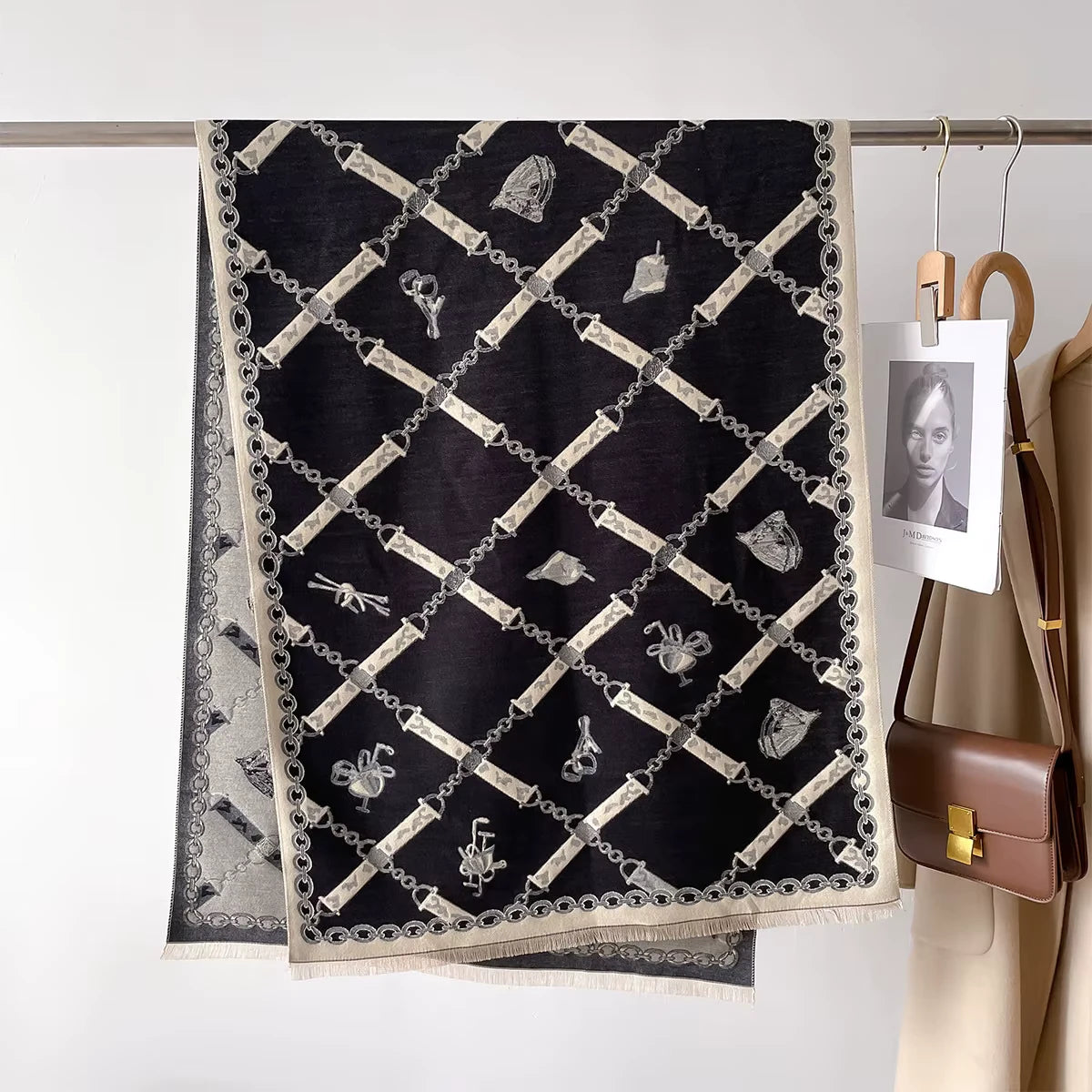 LISA Horse Design, Cashmere Blend Pashmina/Shawl - 180 x 65 cms