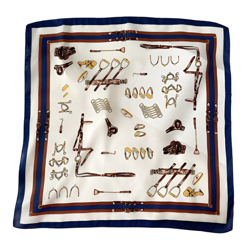 PAULA Horse Design, Satin Scarf - 70 x 70 cms