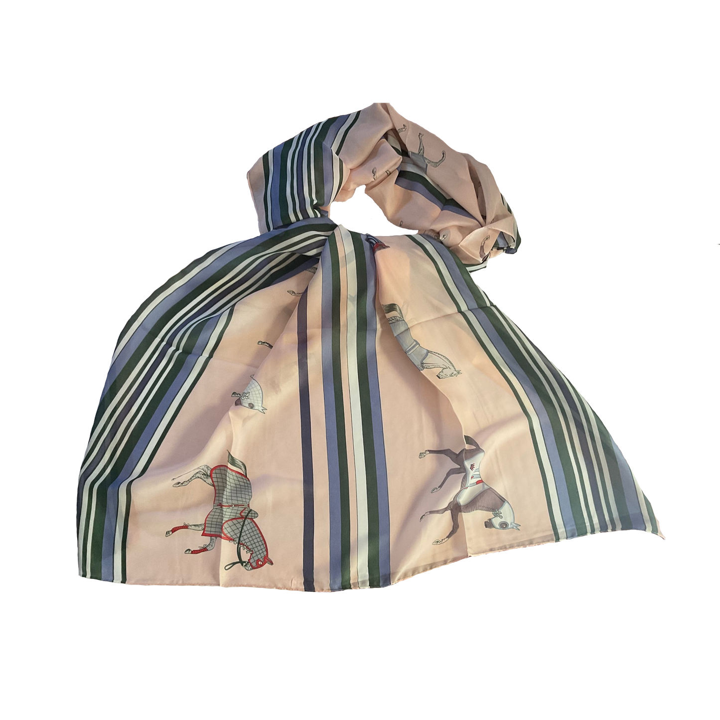 TYLER Horse Design, Man-Made Silk Chiffon Scarf - 180 x 90 cms
