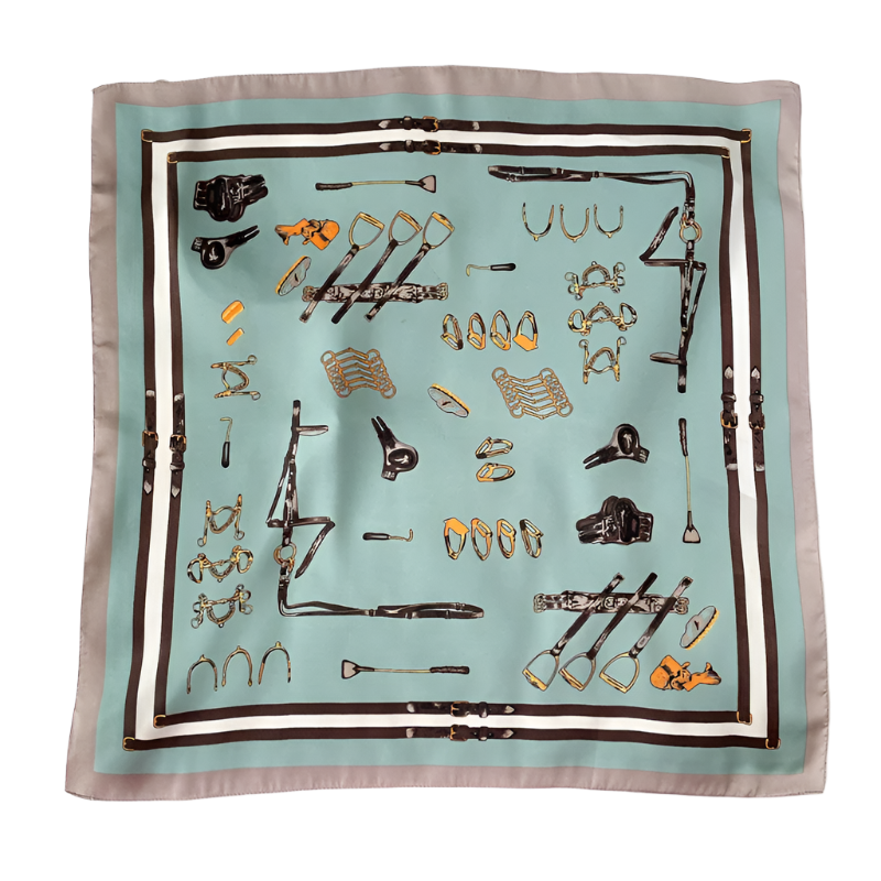 PAULA Horse Design, Satin Scarf - 70 x 70 cms