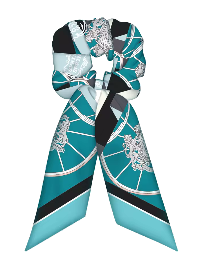 KIEV SCRUNCHIE TWILLY COMBO Horse Design Hair Tie with Ribbon