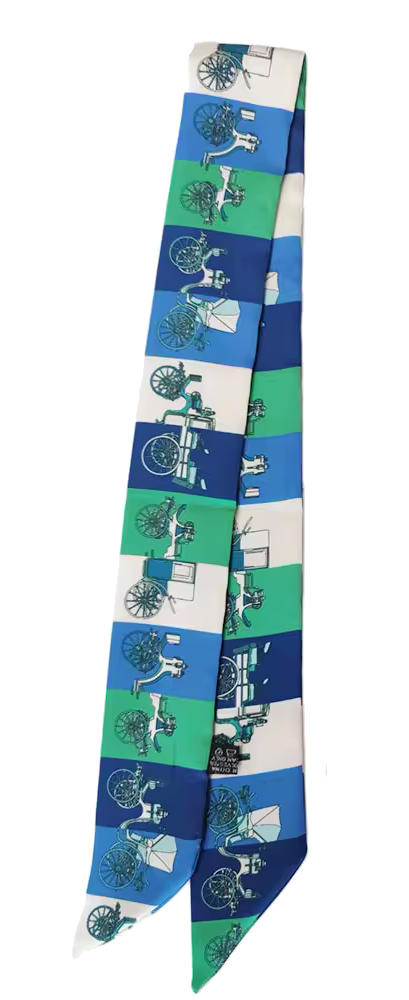 SALZBURG Horse Design Twilly Scarf, Hair or Handbag Tie - 85 x 5 cms