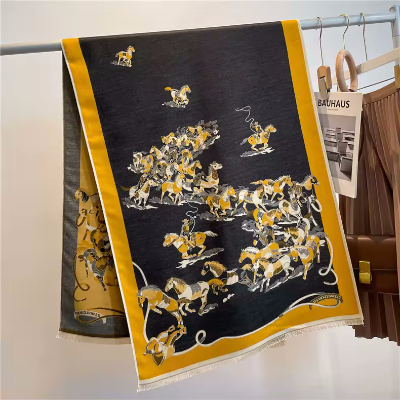 TARA Horse Design, Cashmere Blend Pashmina/Shawl 180 x 65 cms