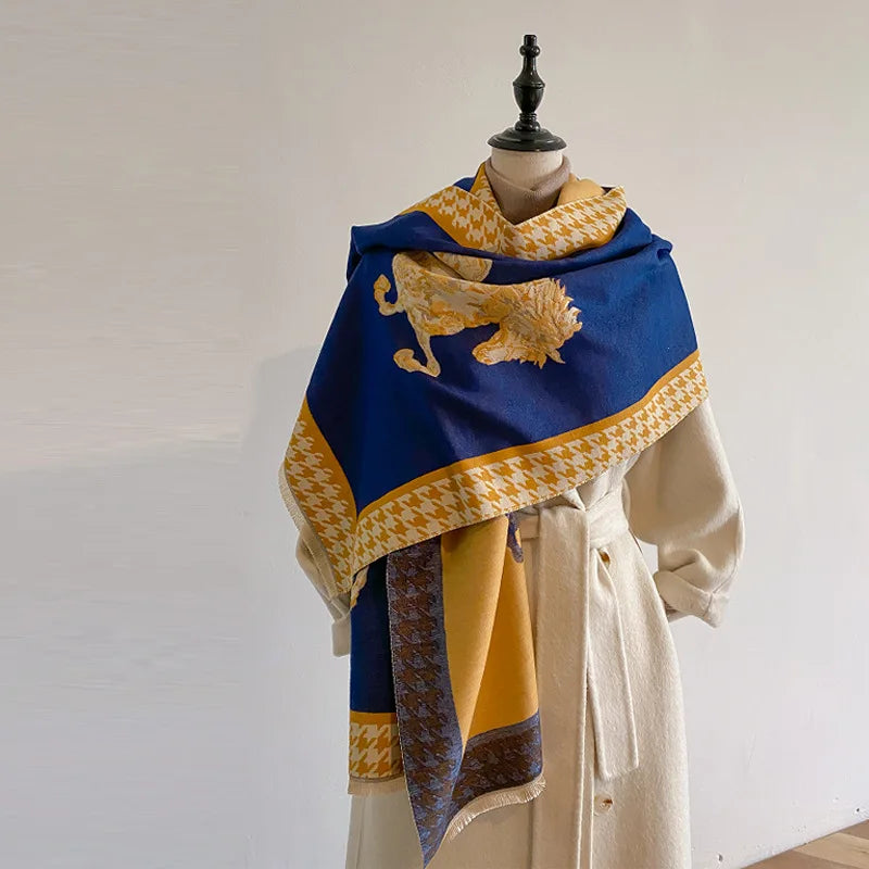 FAYE Horse Design, Cashmere Blend Pashmina/Shawl - 180 x 65 cms