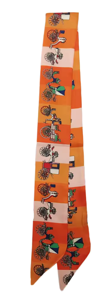 SALZBURG Horse Design Twilly Scarf, Hair or Handbag Tie - 85 x 5 cms