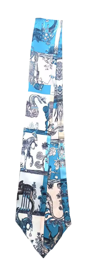 CAIRO Horse Design Twilly Scarf, Hair or Handbag Tie - 85 x 5 cms