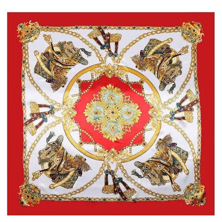 LAURA Horse Design, Satin Scarf - 90 x 90 cms