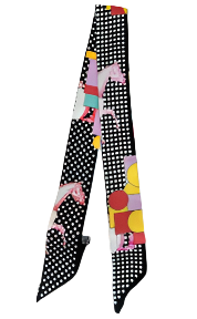MATILDA Horse Design Twilly Scarf, Hair or Handbag Tie - 85 x 5 cms