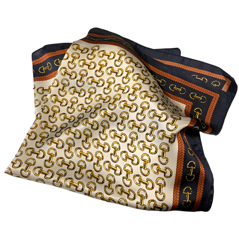 MAYA Horse Design, Man-Made Silk Scarf - 70 x 70 cms