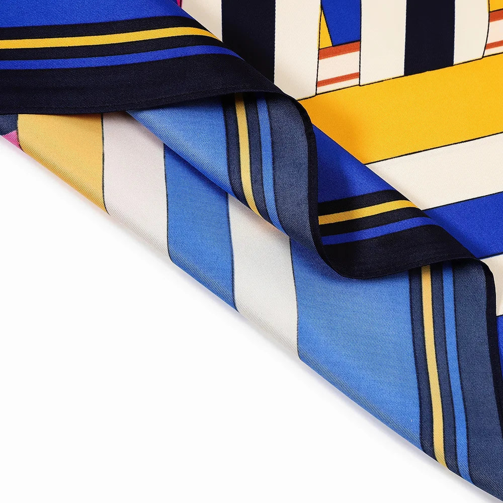 LUNA Horse Design, Made-Made Silk Twill Scarf - 130 x 130 cms