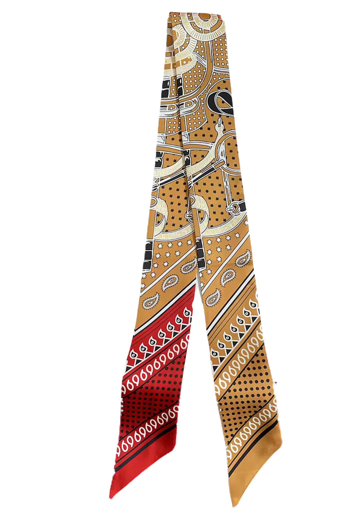 ATLANTA Horse Design Twilly Scarf, Hair or Handbag Tie - 85 x 5 cms