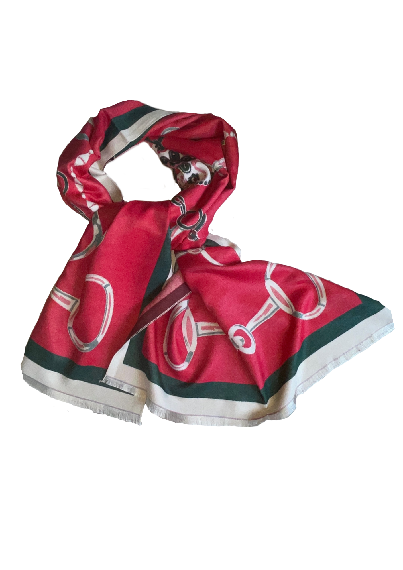 NOLA Horse Design, Cashmere Blend Pashmina/Shawl - 180 x 65 cms