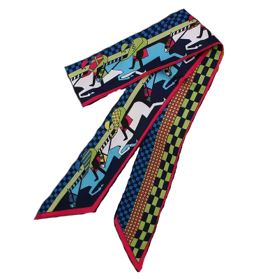 EPSON Horse Design Twilly Scarf, Hair or Handbag Tie - 85 x 5 cms