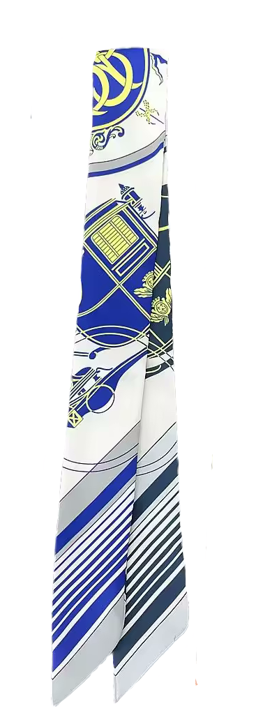 POMONA Horse Design Twilly Scarf, Hair or Handbag Tie - 85 x 5 cms