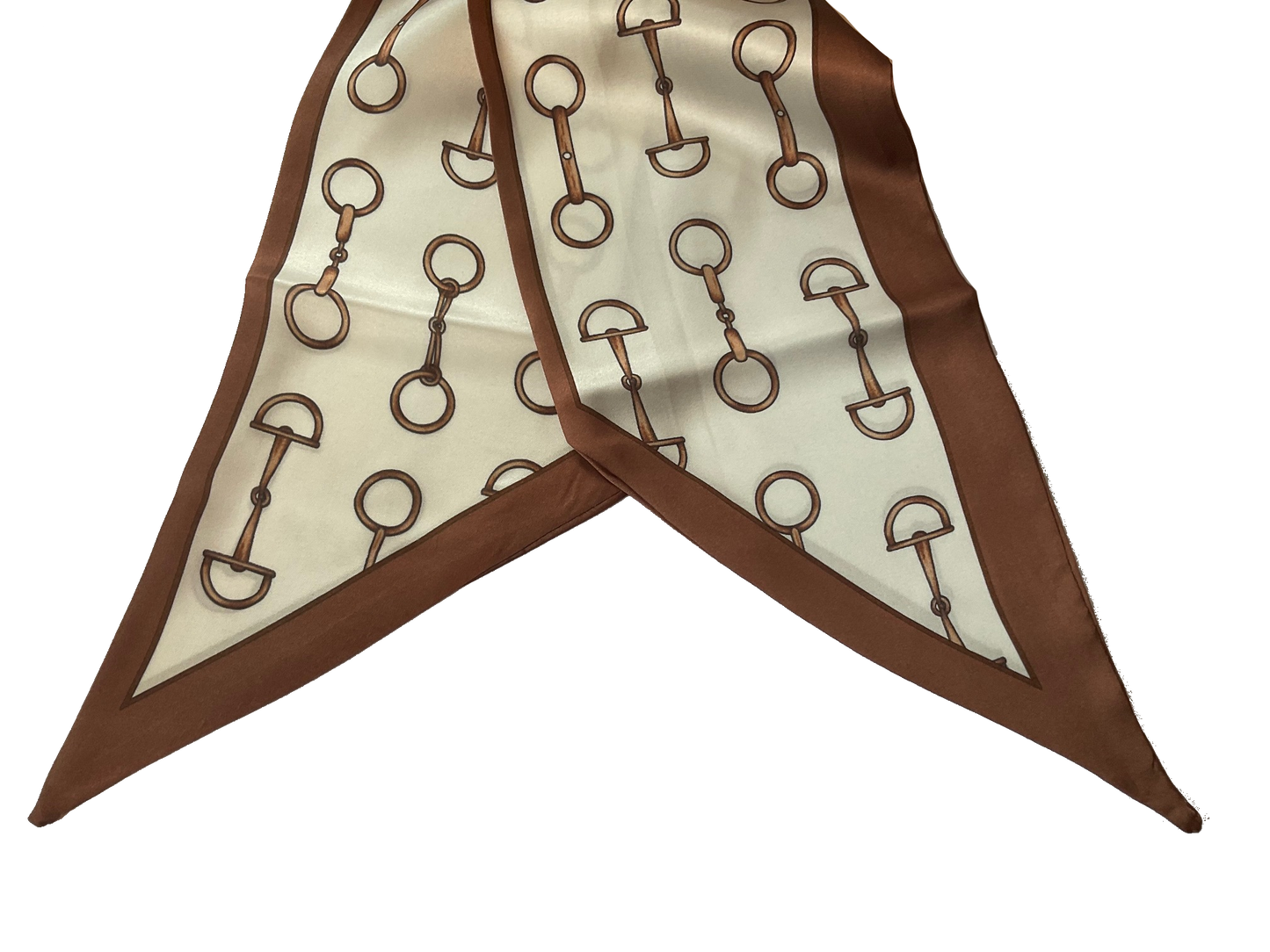PENNY Horse Design Silk Look Satin Skinny Scarf - 145 X 13 cms