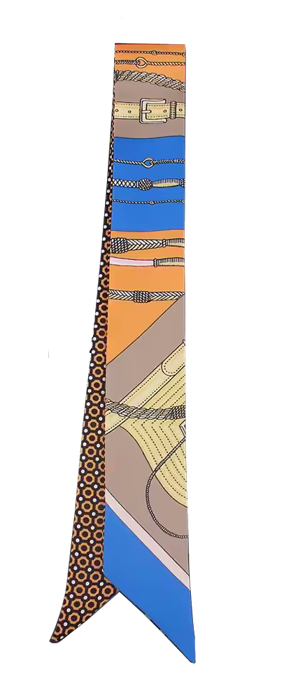 MILAN Horse Design Twilly Scarf, Hair or Handbag Tie - 85 x 5 cms