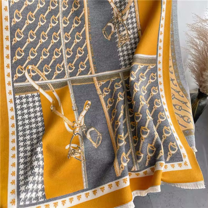 RIANNA Horse Design, Cashmere Blend, Pashmina/Shawl - 180 x 65 cms